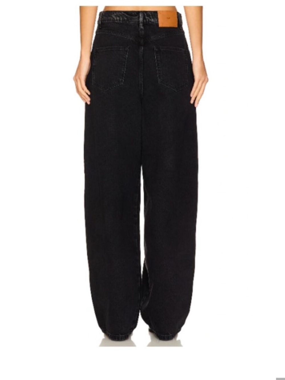 Ronny Kobo Collection Black High-Waist Wide-Leg Jeans